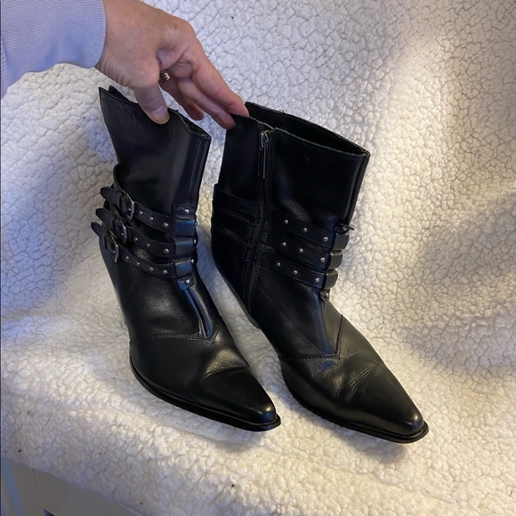 Harley Davidson WELL LOVED black riding boots 8.5 - Picture 2 of 12